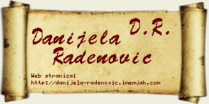 Danijela Radenović vizit kartica